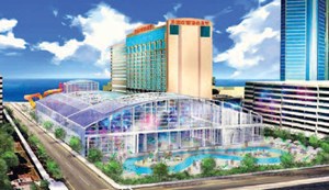 Showboat Hotel new Island Waterpark artistic rendering.