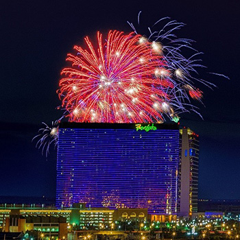 Fireworks over Borgata Hotel Casino & Spa