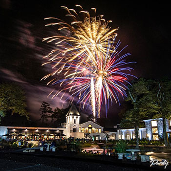 Fireworks light up the night at Renault Winery. Photo: Purdy