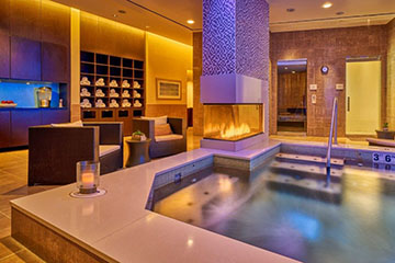 Indoor spa and lounge with fireplace The Spa at Harrah's Atlantic City