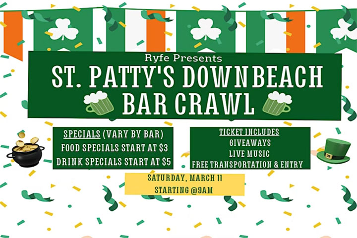 RYFE St. Paddy's Downbeach Bar Crawl