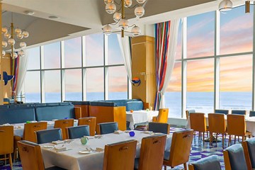 estaurant with well appointed tables and water views in an Atlantic City casino. Linguini By The Sea, Ocean Casino Resort.
