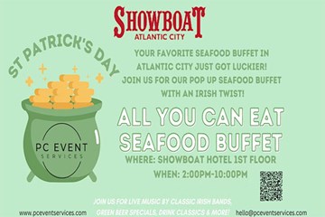 Showboat Hotel Seafood Buffet in Atlantic City 1st Floor 2pm-10pm
