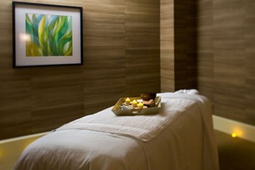 Tranquil massage room at Qua Baths and Spa inside Caesars Atlantic City.