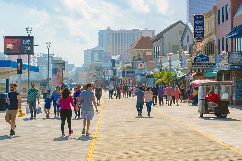 New Jersey Beaches - Boardwalk - Atlantic City Beach and Boardwalk